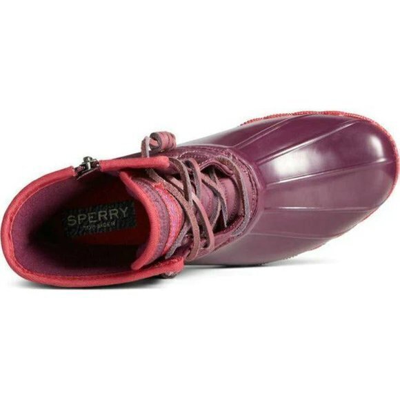 NEW SPERRY Saltwater Puff Water Resistant Duck Boot PERSIAN RED WOMENS - Picture 4 of 5